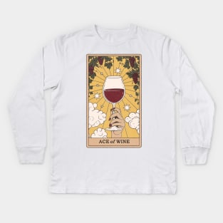 Ace of Wine Kids Long Sleeve T-Shirt